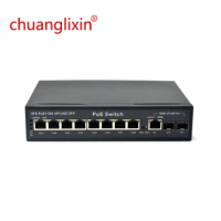 POE Switch 8FE POE+1GE Uplink Port With 2 SFP Smart Switch POE Ethernet switch for CCTV AI