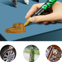 High Quality Metallic Color Craftwork Paint Pen Gold and Silver Paint  Marker Tire Metal Surface CD