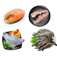 【鮮綠生活】小資綜合海鮮7件組(鮭魚、鱸魚、白蝦、虱目魚肚)