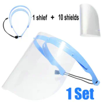 Dentist Protective Full Shield Mask Transparent Face Mask with Adjustable Size Suit Dustproof Bacteria Dental Anti-Fog Mask