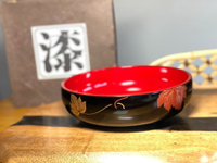 日本中古回流實木輪島涂金蒔繪漆器果子缽 建水杯洗 大湯碗