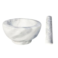 Marble Mortar And Pestle Set Bowl With Spoon Seasoning &amp; Spice Tools Marble Garlic Mortar Bowl For Pepper Grinder