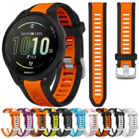 Quick Release 20mm Two-Tone Sports Silicone Band For Garmin Forerunner 165 Music 245 645 55/Venu 2 Plus/Vivoactive 5 Watch Strap