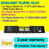 NEW RC30-0287 41CP4/62/115 Laptop Battery For Razer Blade Pro 17,RTX 2070 Max-Q,RTX 2080 Super Max-Q Series 70.5Wh High Quality