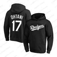 Baju Sweat Besbol Dodgers, Lelaki, Shohei Ohtani, Nombor 17, Baju Atasan, Sesuai untuk Latihan Belia