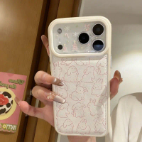 Linya aso kuneho para sa iPhone17promax cell phone shell 141516plus cartoon 11 xr bagong tinapay she
