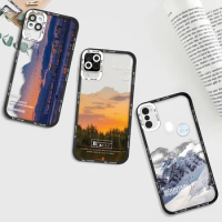 Phone Case for Samsung Galaxy S22 Plus Ultra Cases for Samsung A11 A71 A32 A52 A52S A53 5G A72 Snow Mountain Transparent Cover