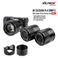 VILTROX 13mm 23mm 33mm 56mm E Lens F1.4 APS-C AF Auto Focus Large Aperture Prime Lens for Sony E A7 A7RIII A7S A7MIV A6000 A6300