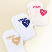【PUMA】短襪 Fashion 愛心 中筒 休閒襪 襪子 單雙入 單一價(BB1430-07)