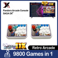 Pandora Saga Arcade Box Wireless Version Joystick Built-in 9800 Game Shows 32G Memory Joystick Game Box For Tv 2 Player Support