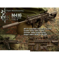 95cm 1:1 Scale HK416 M416 Paper Model Assault Rifle Submachine Gun DIY Puzzle Military Model Boy Girl Gift