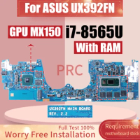 REV.2.2 For ASUS UX392FN Laptop Motherboard i7-8565U MX150 2G With RAM 60NB0KZ0-MB1060 60NB0KY0-MB2030 Notebook Mainboard