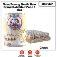 Bear Brand Susu beruang Gold Malt Putih 140 ml x 24 pcs HALAL(1 Dus)
