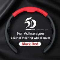 Car Steering Wheel Cover Real Leather For Volkswagen VW Golf 7 MK7 Tiguan MK2 MK4 Golf Polo Tiguan Passat B5 Jetta Accessories