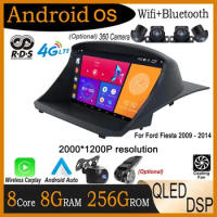9 Inch Screen Android 14 Car monitor For Ford Fiesta 2009 - 2014 Car Radio Multimedia Player Navgation GPS DSP 4G+WIFI