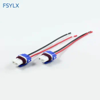 FSYLX 2PC Ceramics 9005 HB3 9006 HB4 LED socket pigtail plug harness LED bulb holder Car H4 H7 9006 9005 connector sockets