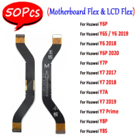 50Pcs, NEW OEM Main LCD Display Connector Mainboard Cable For Huawei Y6P 2020 Y6S Y6 2019 Y7P Y8P Y7 2017 2018 Y7A Y7 Prime