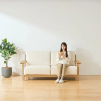 【MUJI 無印良品】木製沙發本體/聚氨酯獨立筒/2.5人座 寬178.5*深96*高82.5cm(大型家具配送)