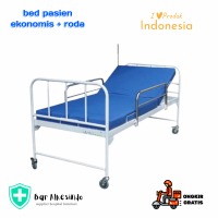 bed pasien ekonomi + roda tanpa engkol | bed pasien ekonomis