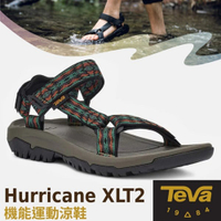 TEVA 抗菌 男 Hurricane XLT2 可調式 耐磨運動織帶涼鞋(含鞋袋).溯溪鞋_復古圖騰棕