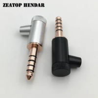 50Pcs 4.4mm 5Pole Male L Shape Headphone Earphone Pin Plug Adapter for Sony PHA-2A TA-ZH1ES NW-WM1Z NW-WM1A AMP Player Connector