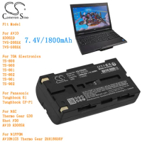 Cameron Sino 1800mAh PDA, Pocket PC Battery for Panasonic Tunghbook 01 Tunghbook CF-P1 CF-VZSU22 for Nippon 2UR18650F