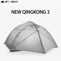 3F UL GEAR Qingkon 3 Person 4 Season 15D Camping Tent Outdoor Ultralight Hiking Backpacking Hunting Waterproof Tents