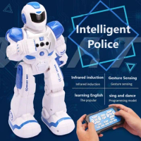 Remote Control Smart Emo Robot Early Education Electric Singing Infrared Sensor Robot For Mechanical Combat Police Children Toys