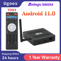 Ugoos TOX3/TOX3 Lite TV Box Android 11 Amlogic S905X4 Set Top Box 2.4G/5G BT4.1 Support MP3 AAC WMA RM FLAC Smart Box TV