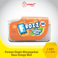 Frozz Orange Mint Permen Bebas Gula, Rendah Kalori & Dingin Menyegarkan
