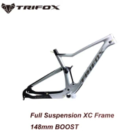 TRIFOX Carbon Full Suspension MTB Frame 148Boost 29er Mountain Bike Frameset XC Cross Country Trail Cycling Bicycle Parts MFM100