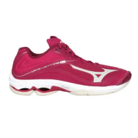 (女) MIZUNO WAVE LIGHTNING Z6 排球鞋-訓練 美津濃 玫紅紫銀