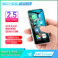 SOYES XS11 Android Mini Smart Phone 3D Glass Dual Sim 1GB RAM 8GB ROM Quad Core 1000mAh 3G CDMA Play Store Cute Cell Phone