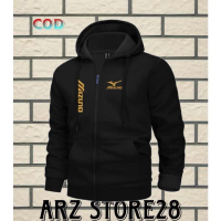 Áo khoác có khóa kéo chữ vàng miễn phí Mizuno Kirka 005, áo len hoodie mới nhất cho nam nữ, trang ph