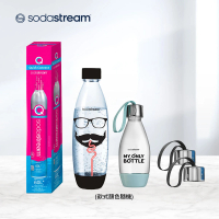 【Sodastream】超齊全配件組(快扣全新鋼瓶x1 送 專用水瓶1Lx1+好好帶水瓶x1+保冷袋x1)