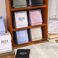 Agenda Organizer Mini Desk Calendar Standing Flip Calendar Daily Schedule 2024 Calendar Yearly Agenda INS Style