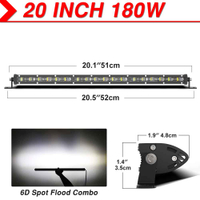 NAOEVO 6D LED Light Bar Off Road 7 13 20 DRL Fog Running Led Lights for Auto 4WD Boat A. Truck Led W