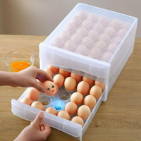 開發票 雞蛋收納盒 冰箱用放雞蛋的收納盒廚房抽屜式保鮮雞蛋盒收納蛋盒架托裝雞蛋盒