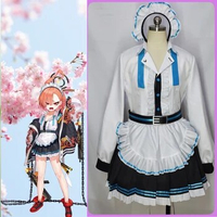 The Blue Archive Mikamo Neru Cosplay Customize lovely Female White dress maid uniform Costume