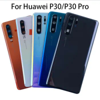 For Huawei P30 Pro Battery Cover Back Rear Door Housing Case For Huawei P30 Glass Back Cover With Camera Lens