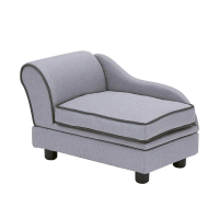 【Teamson】可置物功能 寵物貴妃沙發躺椅-小/寵物沙發/寵物窩/睡窩/寵物床(可拆洗坐墊)