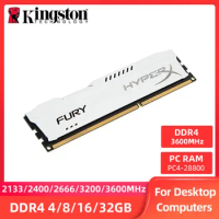 Kingston Memoria RAM DDR4 8GB 16GB 4GB 3600MHz 3200MHz 2666MHz 2400MHz 2133MHz Desktop Memory DIMM PC4-25600 21300 1.2V 288Pins