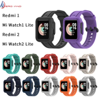 Watch Strap For Mi Watch Lite 2 Strap Replacement Silicone Strap For Redmi Watch 2 Lite Strap Bracelet With Protector Case