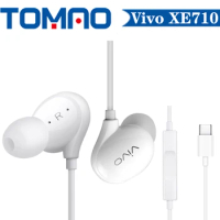 Original New Vivo XE710 Wired Headsets Hi-Fi sound with Type-C Plug Wire Controller earphone for VIVO X9plus X20 X21 X23 Nex