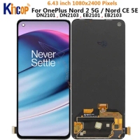 6.43" Original AMOLED For OnePlus Nord 2 5G Nord2 LCD Screen Display+Touch Panel Digitizer For OnePlus Nord CE 5G Frame EB2101