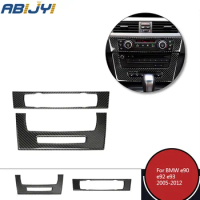 Car Styling Accessories Interior Trim Carbon Fiber Air Conditioning CD Control Panel Decoration For Bmw 3 Series E90 E92 E93