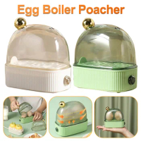 220V Egg Boiler Poacher Automatic Power Off Breakfast Egg Machine Multi-function&amp;Mini for Home Dormitory Egg Cooker