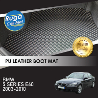 BMW 5 SERIES E60 (2003 - 2010) Karpet Bonet Kulit PU PREMIUM QUALITY PU Leather Boot Carpet Compatib
