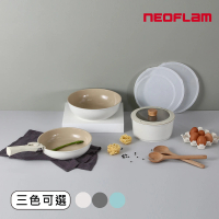 NEOFLAM Midas Plus陶瓷塗層鍋8件組(IH爐適用/不挑爐具)