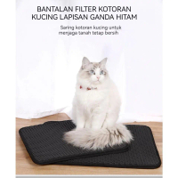 Keset Pasir Kucing Double-Layer Litter Mat Kucing Alas Kucing Pasir Pet Litter Mat